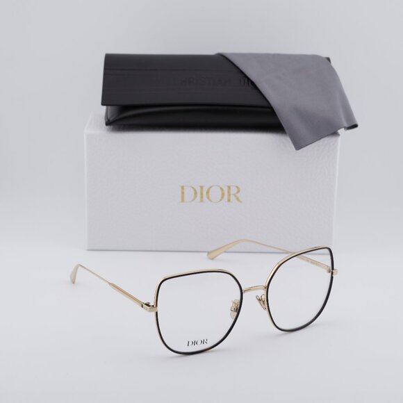 Dior GEMDIORO B1U B500 Butterfly Eyeglasses 56mm - Havana/Gold